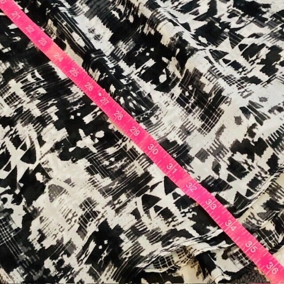 Parker $253 Women's Small Black White Abstract Print Sleeveless Mini Dress - Picture 11 of 11